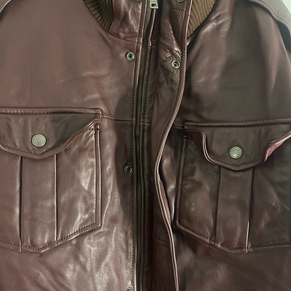 Vintage Knoles& Carter Bomber Leather Jacket - Picture 4 of 8